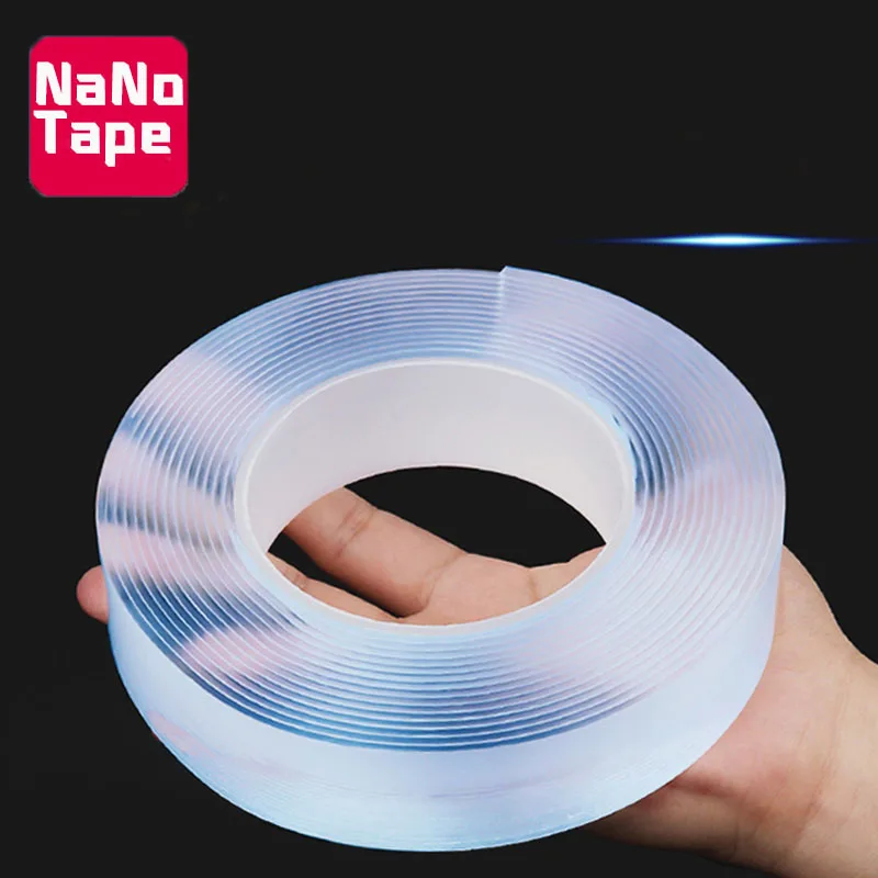 

1/2/3/5M Nano Tape Transparent No Trace Double Sided Tape Reusable Waterproof Adhesive Tape Wall Stickers Kitchen Accessories
