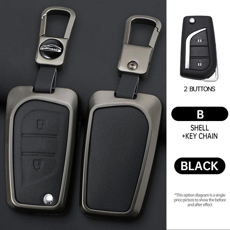 

Чехол-накладка для автомобильного ключа-пульта для Toyota Hilux Revo Auris Corolla Reiz Avensis Verso Yaris Aygo Rav4 Scion TC IM 2017 2016