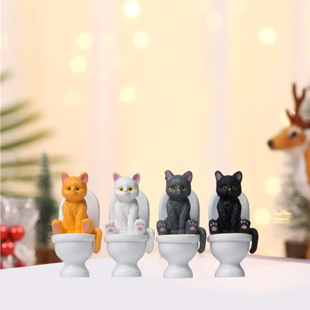 

4 шт., забавные фигурки кошек
