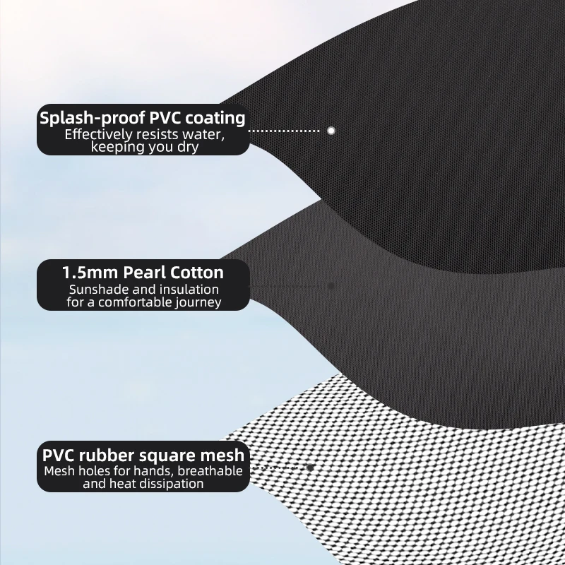 ROCKBROS 2-в-1 летнее электромобильное пончо с защитой от солнца уличный