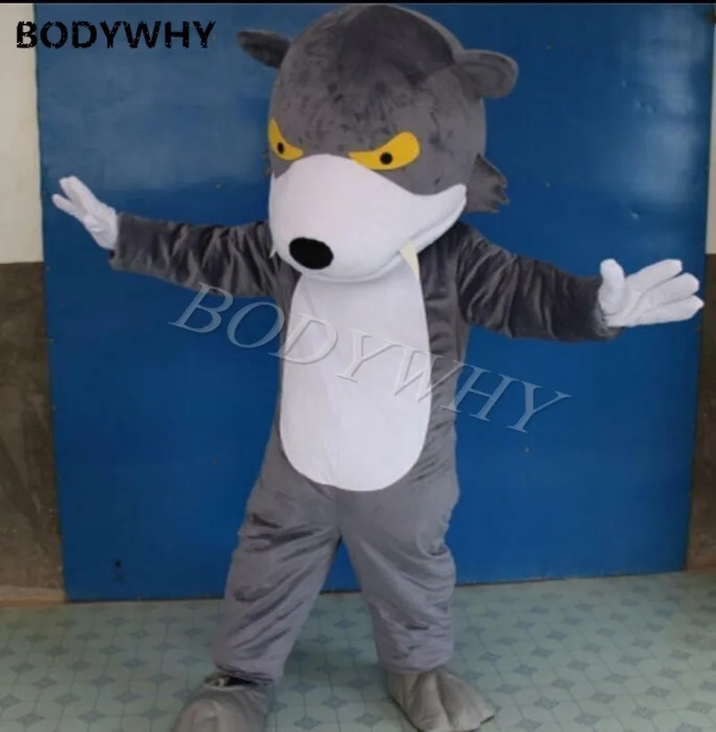 

Halloween Wolf Gray Mascot Costume Suits Cosplay Adult Birthday Party Game Dress Outfit Props Carnival Christmas Halloween