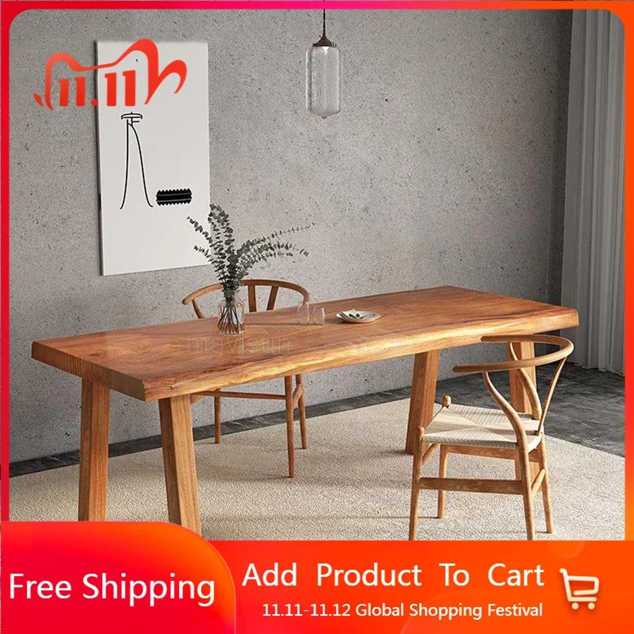 

High Qualit Solid Wood Dining Table Classical Style y Small Apartment Modern Simple Yellow Northern Europe home furniture GY50CZ