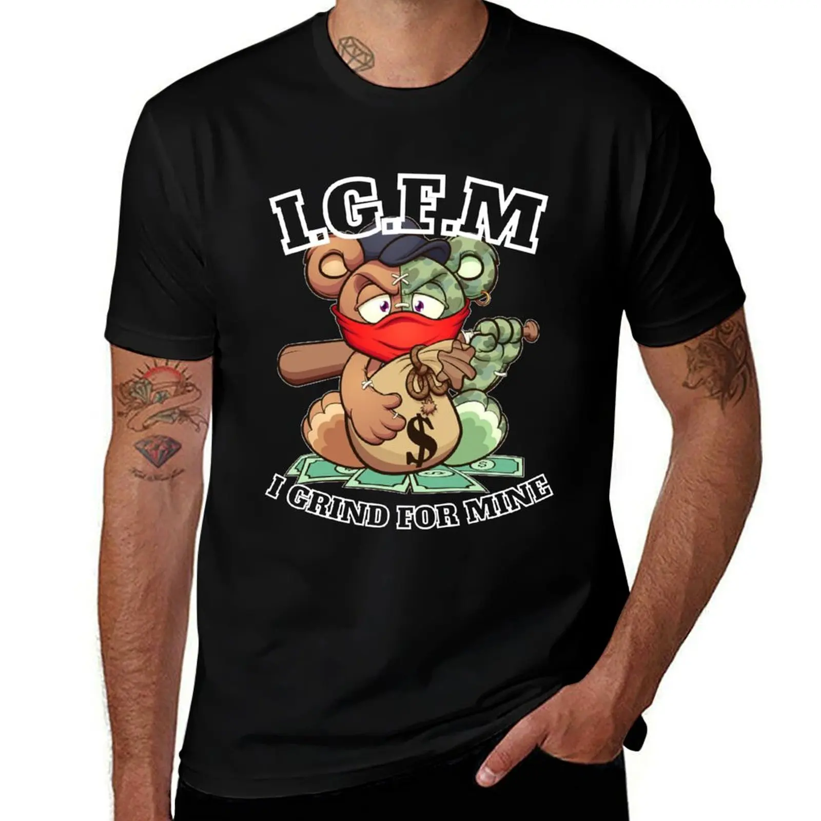 Фото Футболка I.G.F.M I Grind For Mine, рабочая, повседневная, практичная. №1