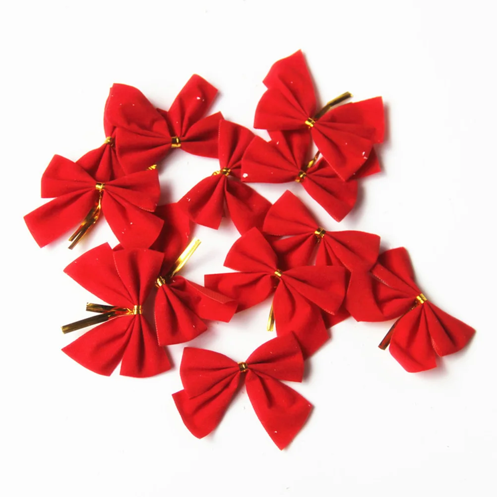 

72pcs Bowknot Creative Christmas Tree Decor Bow Gift Packing Props Bowknot Christmas Decorative Props for Tree Christmas Gift