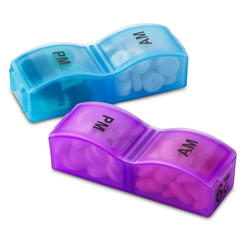 

Day and Night Pills Storage Boxes Tablets Cases Container Home Supplies