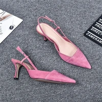 2022 sandals for women high heels luxury pumps pointed roman open toe pu designer shoe