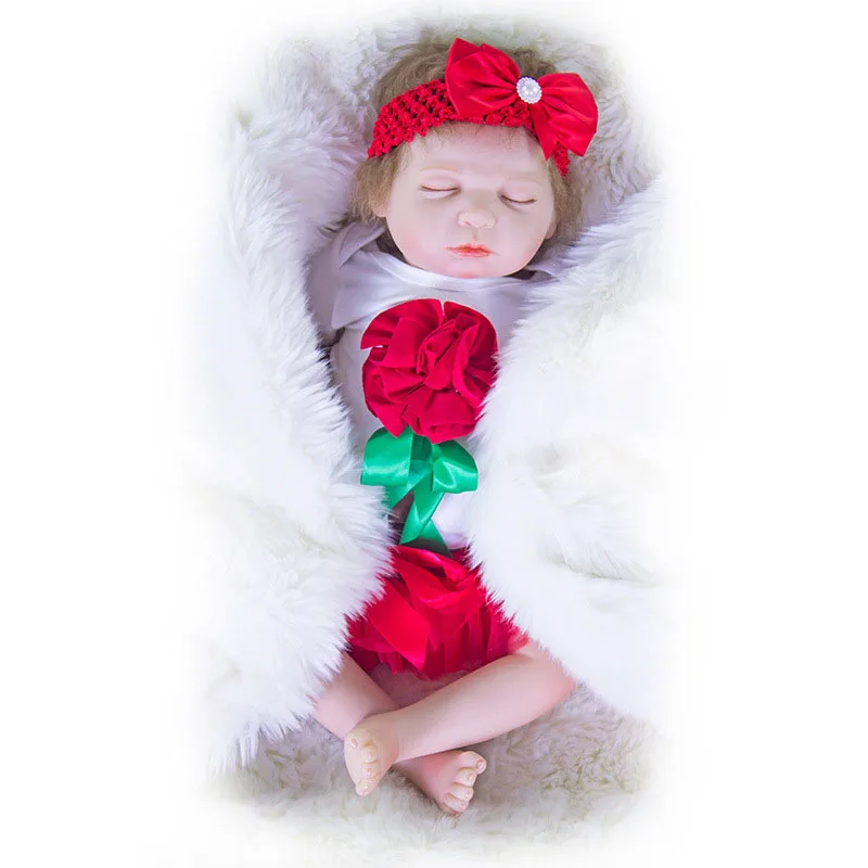 

Lifelike Silicone Vinyl Doll Baby Reborn 20inch/50cm Realistic Sleeping Babies Dolls With Lovely Clothes Kids Playmate