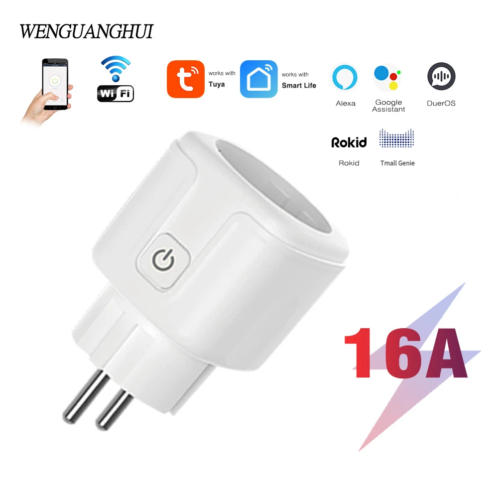Смарт-розетка Беспроводная с Wi-Fi, 16 А, 220 В