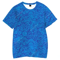2022 summer 3d kids t shirts blue sea decorative pattern boys and girls t shirts dreamy t shirts new design tees tops
