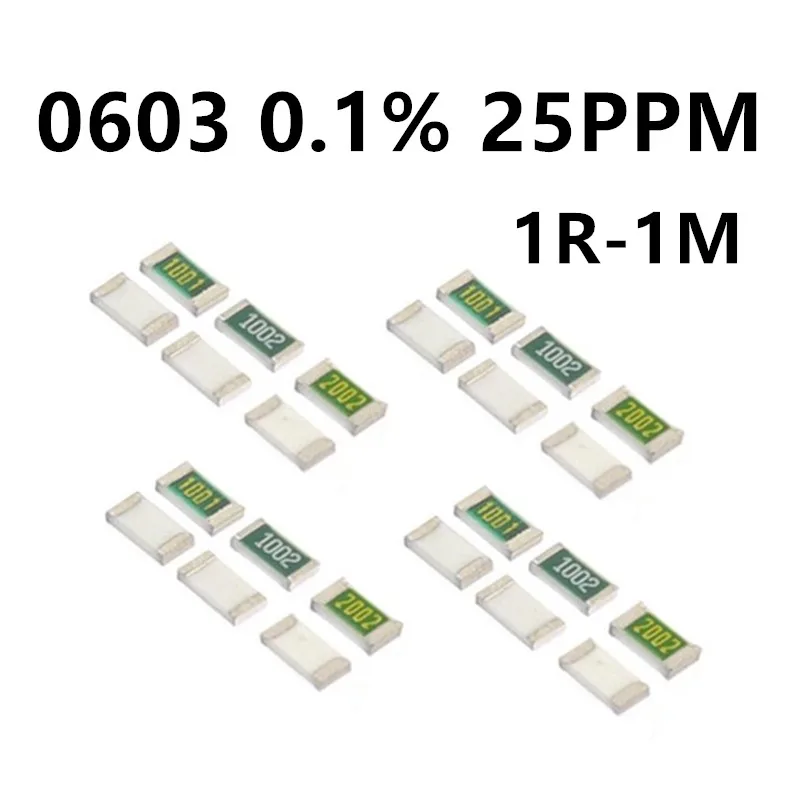 20 шт./лот новый резистор SMD 0603 0 1% 1K 1 2K 3K 5K 6K 8K 2 4K 7K 3 9K 4 5
