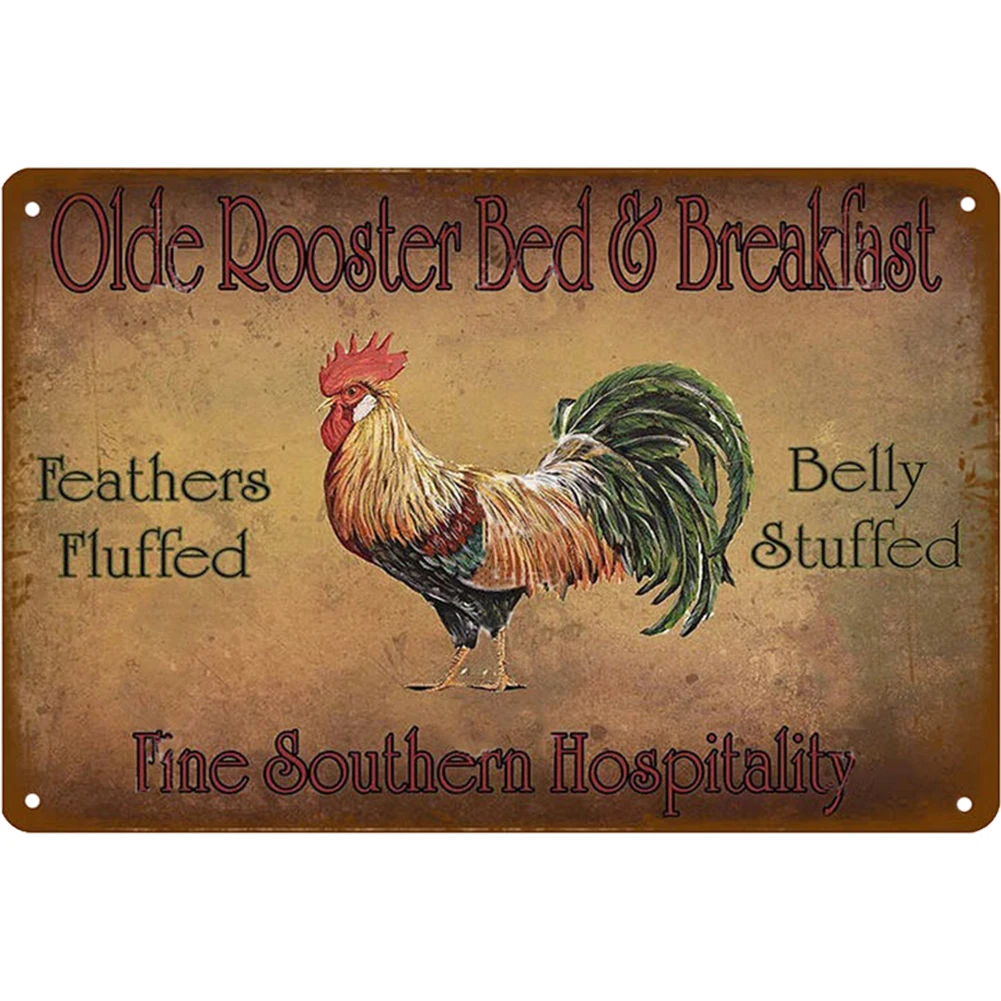 Металлическая табличка с рисунком курицы настенный плакат для дома спальни день