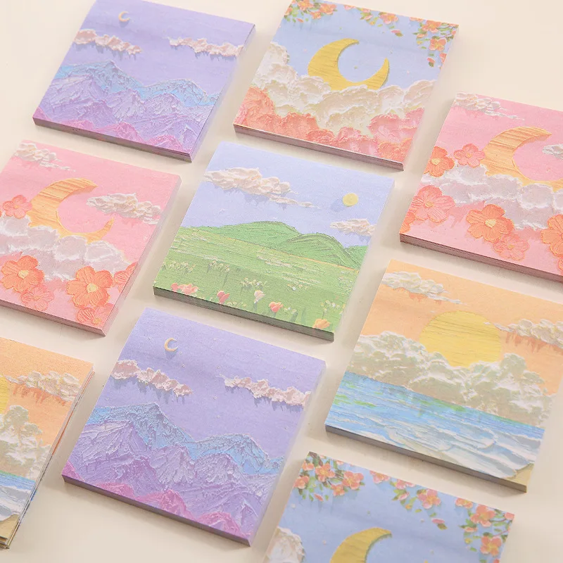 

45PCS Korean Ins Sticky Notes Cute Cartoon Self-stick Memo Note Memo Pad for School Classroom Office Notebook Stationery Supply