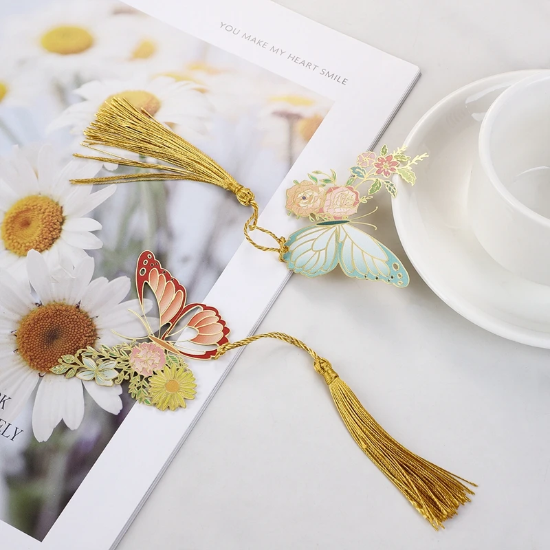 Элегантные Металлические Закладки-бабочки В Форме Цветов И Насекомых С