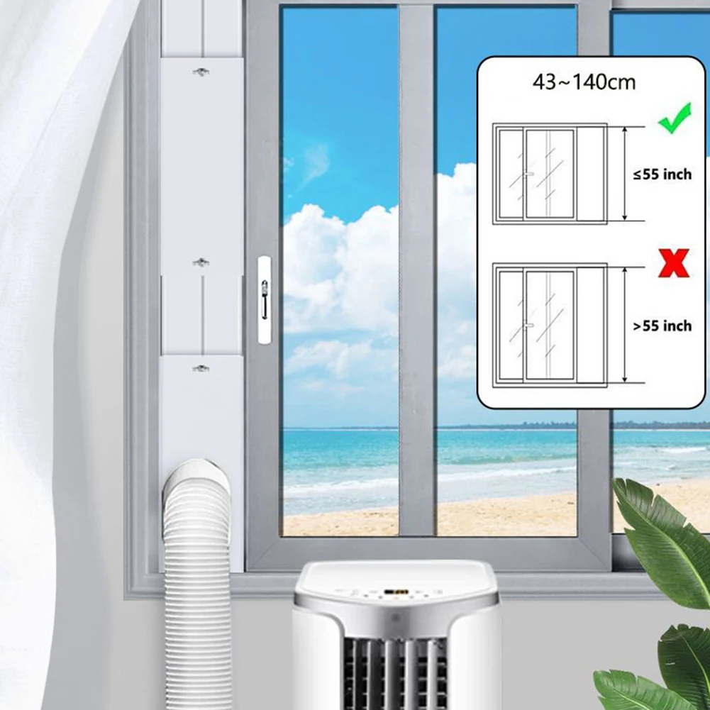 

Portable Air Conditioner Win-dow Vent Kit AC Exhaust Hose Universal Coupler Adjustable Seal Universal Duct Extension Pipe