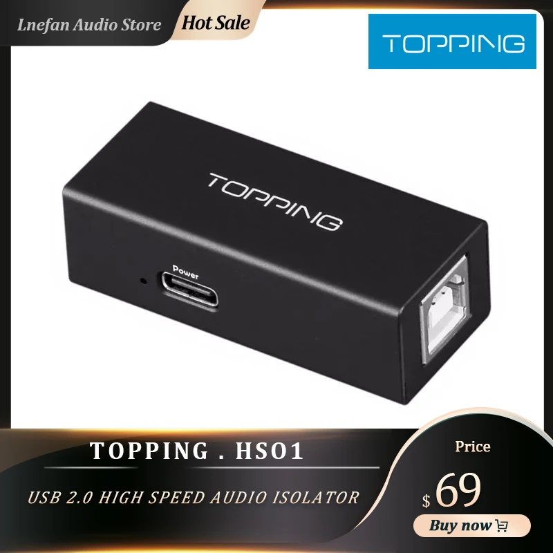 

Высокоскоростной звукоизолятор TOPPING HS01 USB 2,0, совместимый с передачей звука с высоким разрешением и низкой задержкой