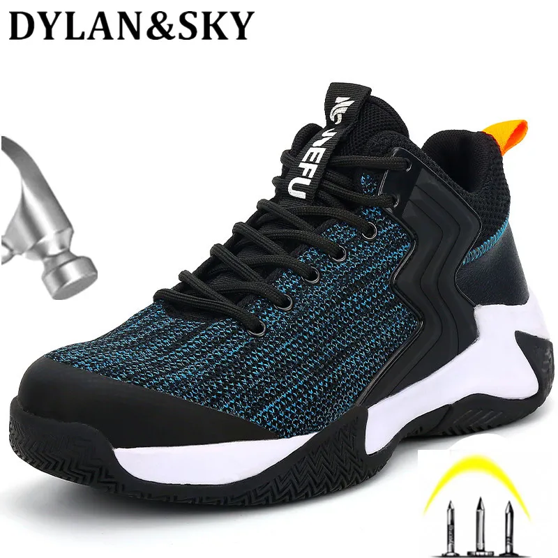 

Мужские легкие защитные ботинки, рабочая обувь, стальной носок, защита от ударов, Рабочая обувь