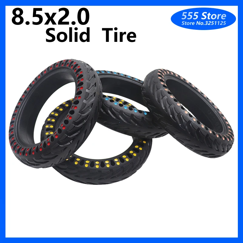 

8.5x2.0 8.5Inch Bee Hive Hole Solid Tire Suitable for Xiaomi M365 / PRO Electric Scooter Explosion-proof / Puncture-Proof Tires