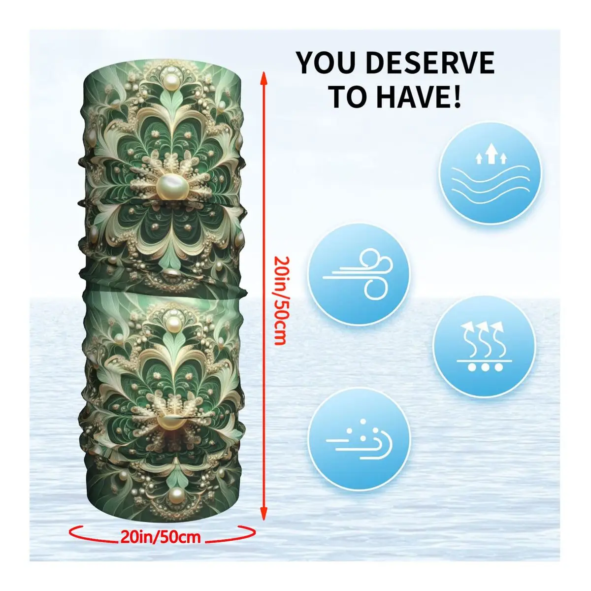 Шейный платок с глазурованным дизайном шейный маска для лица из полиэстера