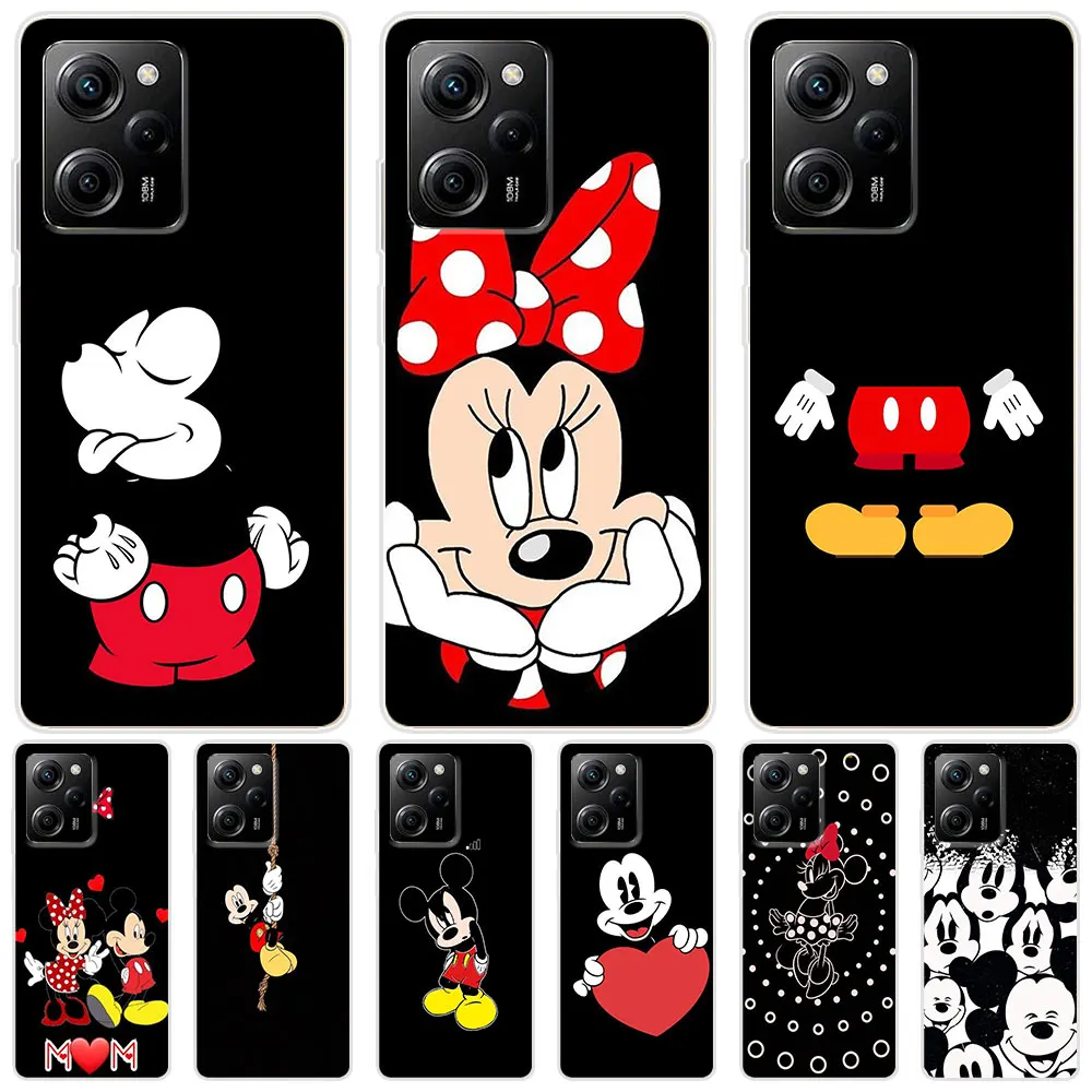 

Cartoon Mickey Minnie Mouse Case for Xiaomi Poco X5 X4 Pro M5s F3 M5 Pocophone F1 X3 X4 GT M4 F2 Transparent Silicon Phone Cover