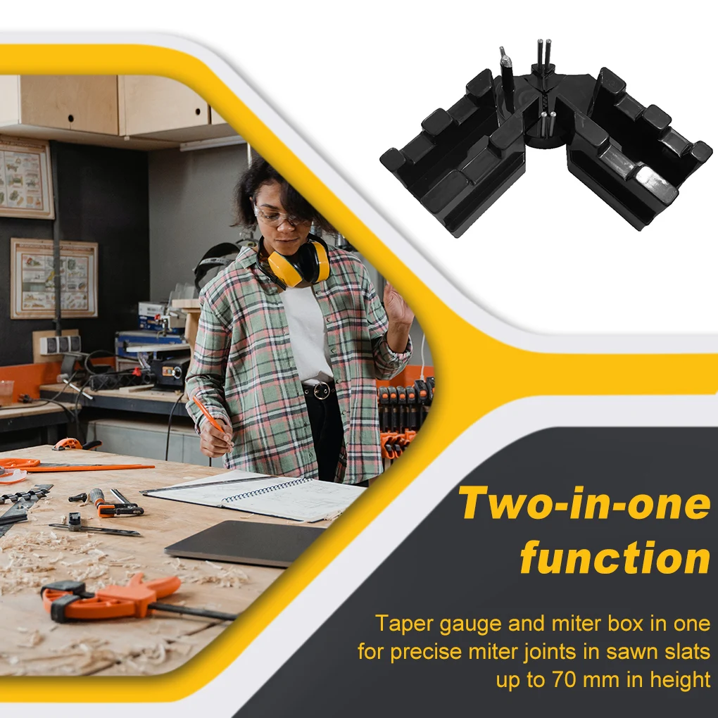 

Mitre Box Angle Measuring Gauge Adjustable Crafting Guide Woodworking