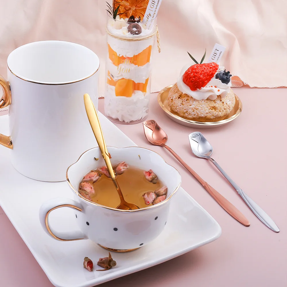 5 шт. кофейные ложки с длинной ручкой из нержавеющей стали