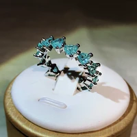 luxury green crystal irregular gold rings for woman 2022 neo gothic jewelry high level accessories fashion girls drop shipping