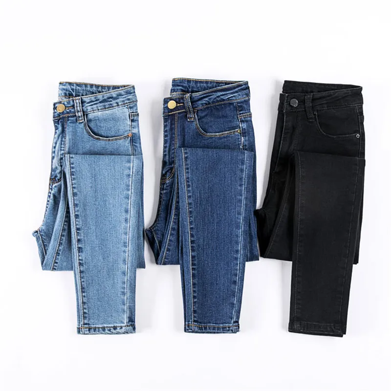 

VIYUGUO 2020 Jeans Female Denim Pants Black Color Womens Jeans Donna Stretch Bottoms Skinny Pants For Women Trousers 0023