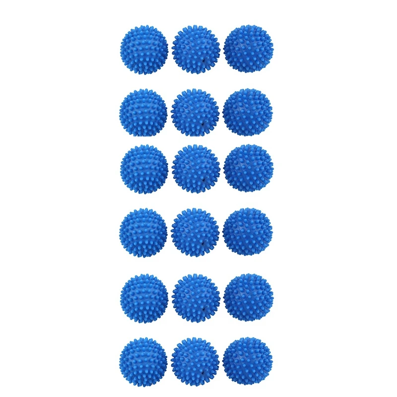 

HOT-18 X Blue Reusable Dryer Balls Fabric Softener Ball