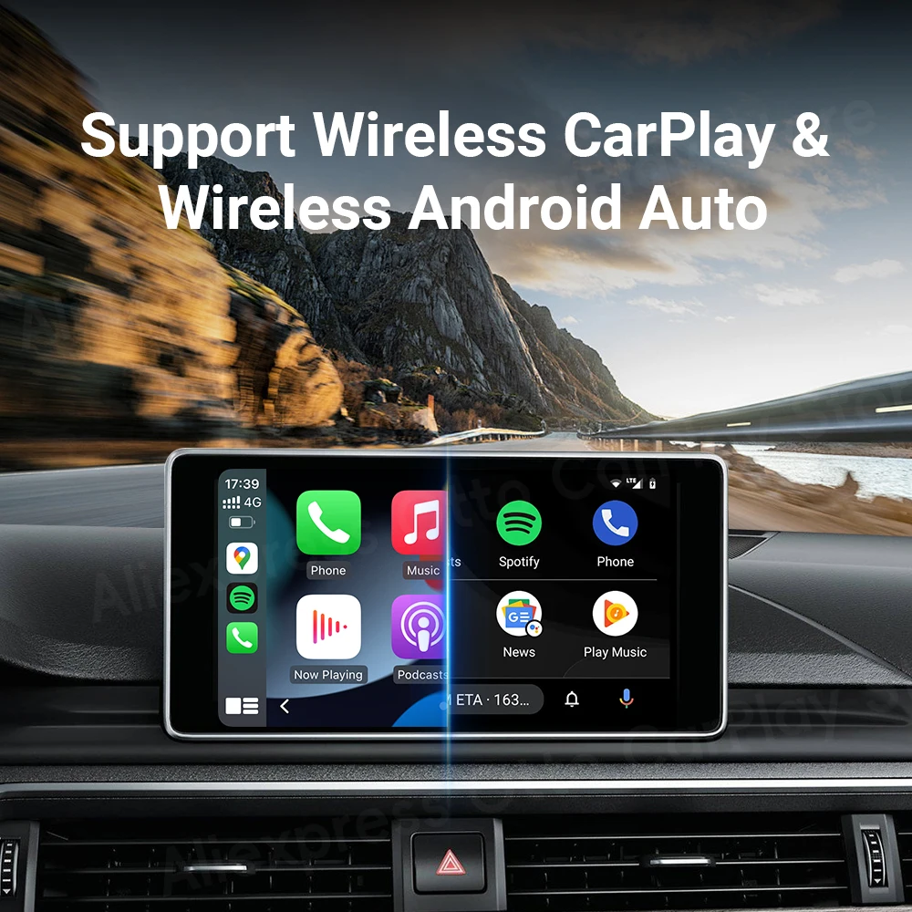 Фото Мини беспроводной CarPlay Android автомобильный адаптер 2 в 1 автомобильные аксессуары Автомобильный переходник для iPhone и телефона Android Новые поступления 2024 №2