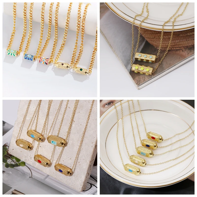 

Lucky Eye Rainbow Evil Eye Heart Pendant Necklace Gold Color Enamel Copper Charms Necklaces for Women Girls Fashion Jewelry