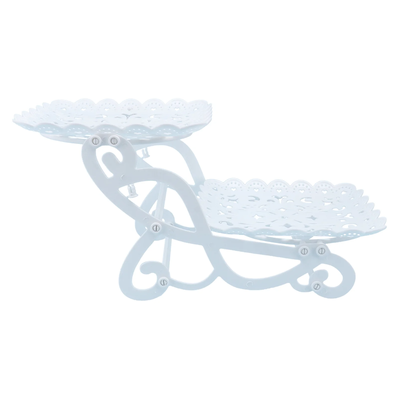 

1Pc Decorative Cake Stand Fruit Dessert Display Plate Afternoon Tea Tray White