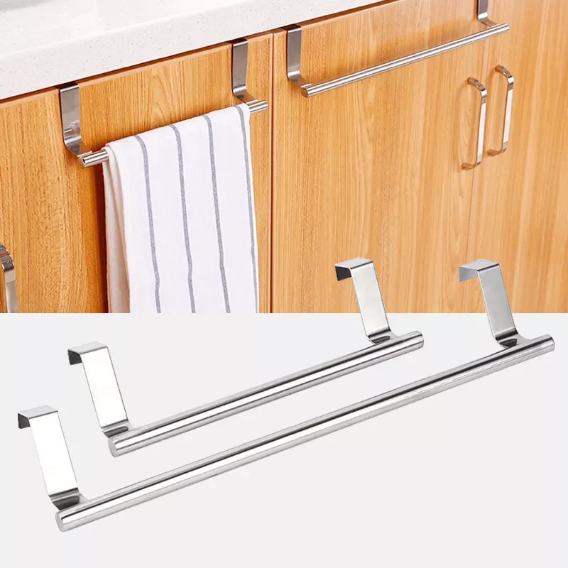 

Trace Nail-free Door Rear Hook Towel Rack Can Be Hung Bath Towel Bar Rack Single Bar Cabinet Bathroom Storage Hook Rack