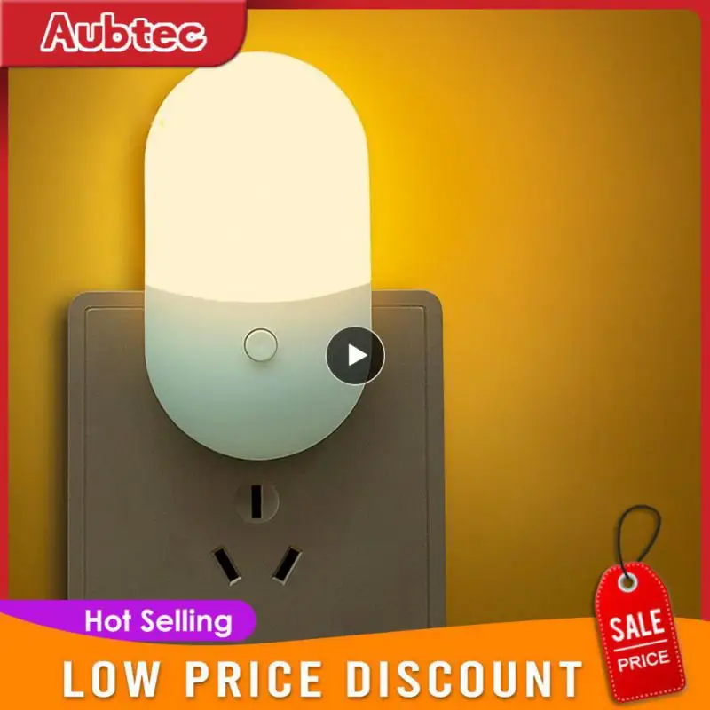 

Bedside Lamp Night light EU US Plug LED Night Light AC220V Bedroom Lamp Gift for Children Cute Night Lamp For Corridor WC