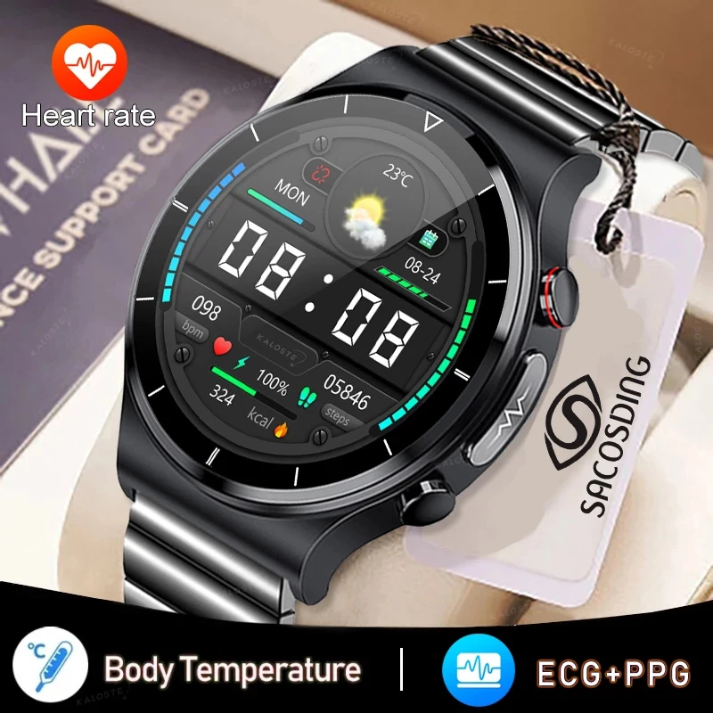 

ECG+PPG New Smart Watch Men Heart Rate Blood Pressure Watch Health Fitness Tracker IP68 Waterproof Smartwatch For Xiaomi Huawei