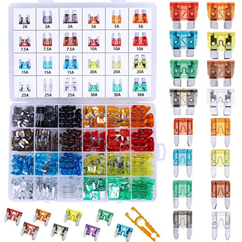 

288 Pieces Car Fuses Assortment Kit - Blade Fuses Automotive For Marine, Auto, RV, Boat, Truck