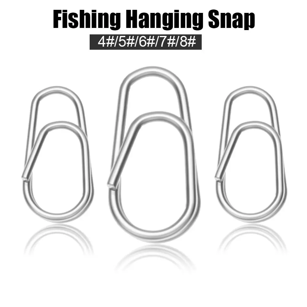 

New 20Pcs Stainless Steel Lure Connecting Ring Strengthen Solid Ring Fishing Hanging Snap Jig Connector Oval Split Rings Tackle