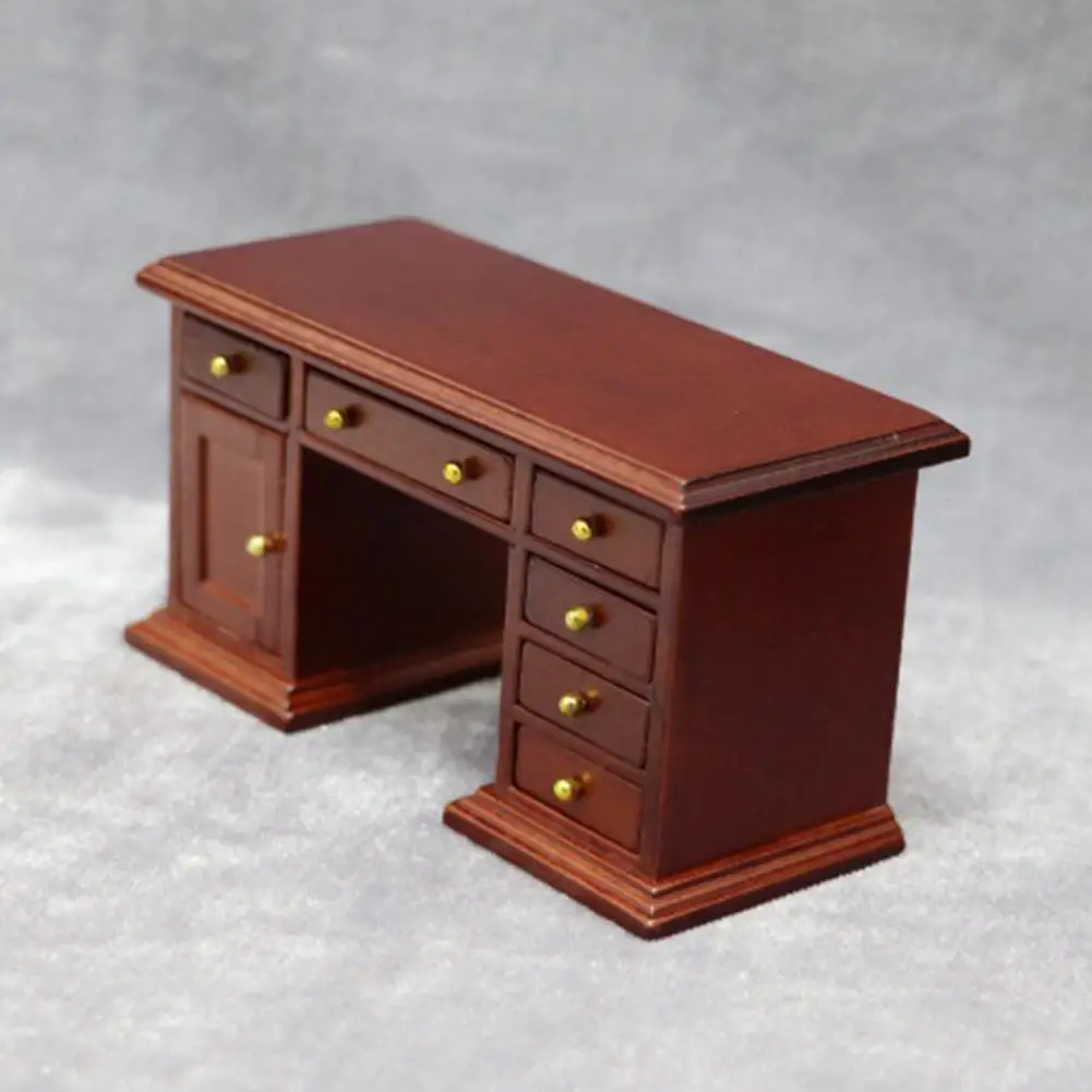

Искусственный письменный стол, декоративный маленький подарок, деревянный письменный стол с имитацией, Набор стульев, письменный стол для ...