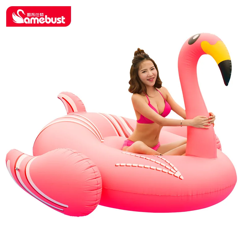 Giant Inflatable Flamingo Pool Float with Fast Valves Summer Beach Swimming Pool Floatie Lounge Floating Raft Party Decorations