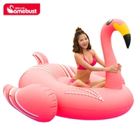 giant inflatable flamingo pool float with fast valves summer beach swimming pool floatie lounge floating raft party decorations