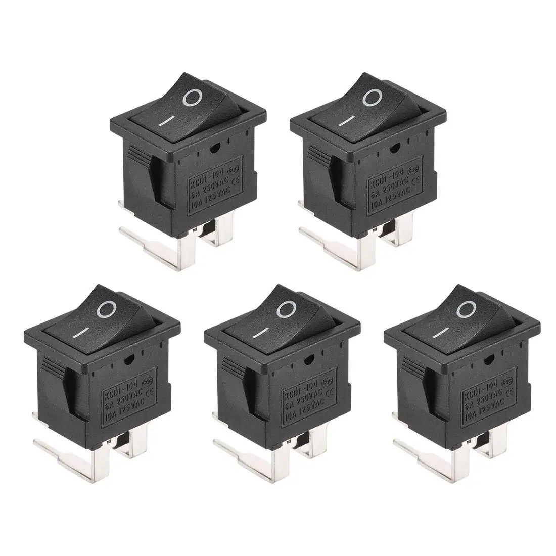 

Keszoox DPST Mini Boat Rocker Switch Black Toggle Switch for Boat Marine 4pins ON/Off AC 250V/6A 125V/10A 5pcs