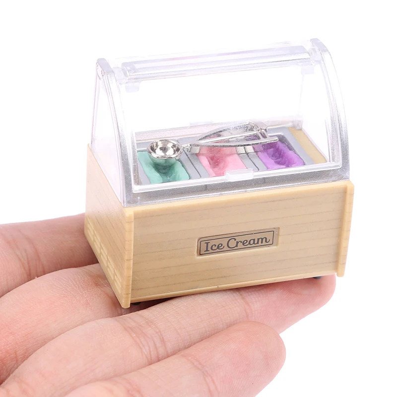 

Кукольный домик 1:12, мини-украшение для сцены, модель шкафа для мороженого, имитация мебели, кукольные аксессуары для кухни, игрушек