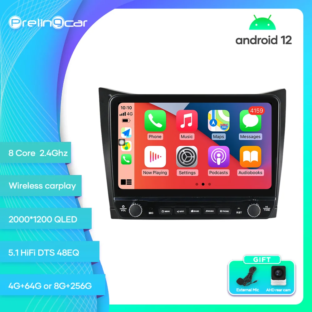 

Prelingcar For Toyota Yaris 2005-2012 Year Android 12 Car Monitor 8 256g Carplay RDS GPS Built 2din Radio DVD Player 5.1HIFI DST