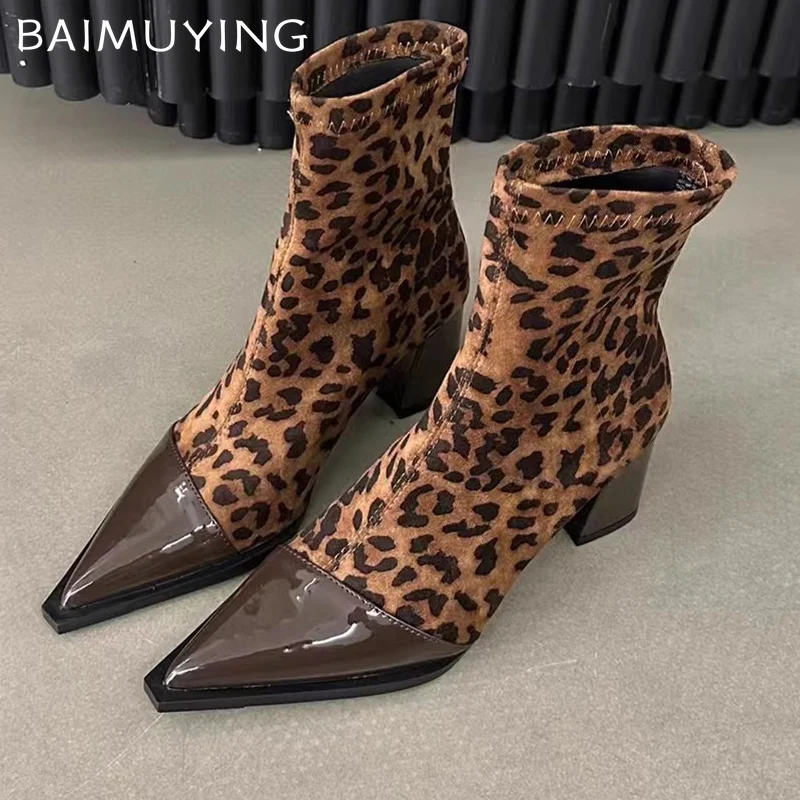 Женские ботильоны с острым носком пикантные дизайнерские замшевые зимние туфли