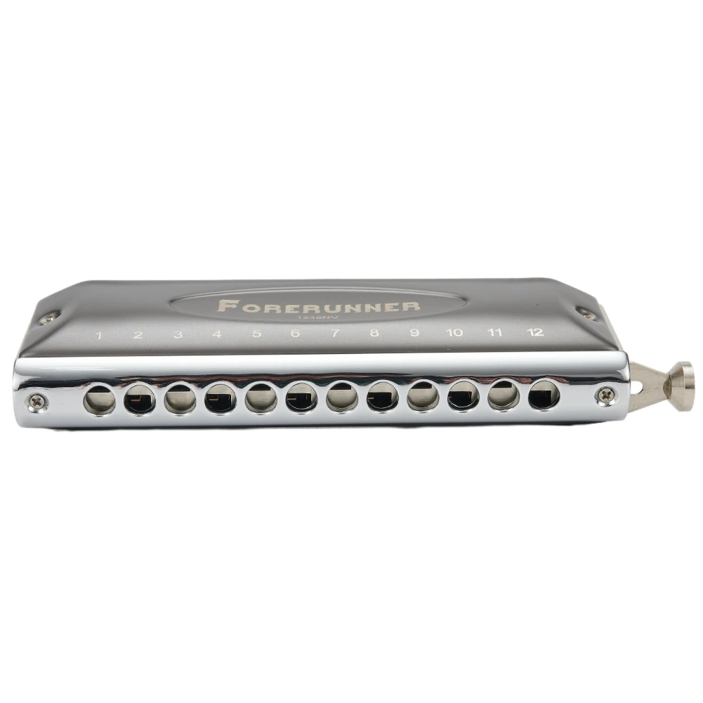 

1248NV Chromatic Harmonica With Instruction Cleaning Cloth Box Key Of C 12 Hole 48Tone Mouth Organ Music Instruments Accessories
