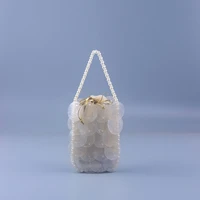 summer pearl handwoven shell bag handmade beaded pearl bag fashion evening bag luxury designer wedding clutch fish scale bag