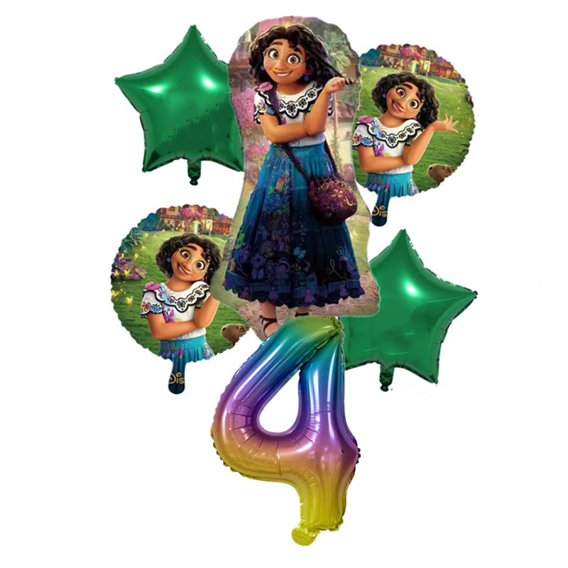 32inch Disney Birthday Balloons Cartoon Encanto Mirabel Figures Foil Latex Inflatable Kids Party Decoration Toys Gifts - купить по
