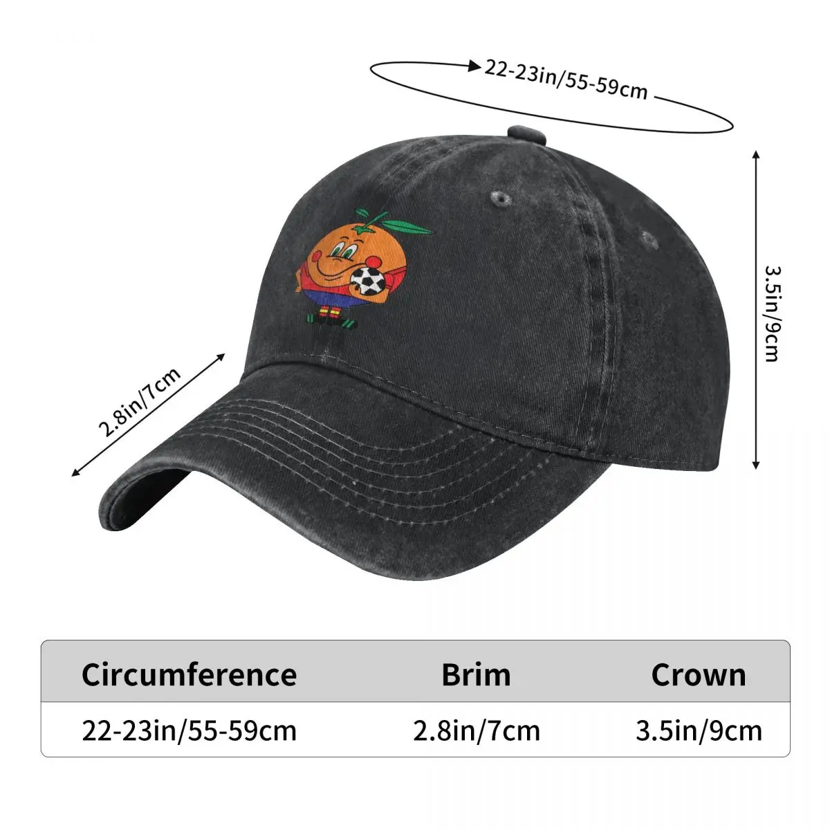 Повседневная бейсболка Naranjitos потертая шляпа Snapback Espana 82 Испания талисман 1982