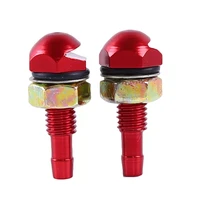 2pcs universal aluminum alloy car auto front windshield sprayer washer nozzle red color
