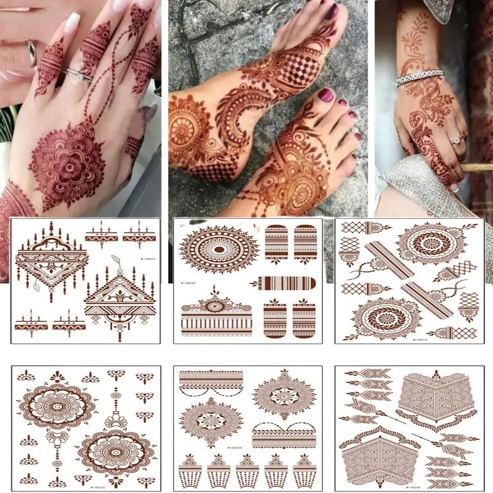 

Body Art Hand Arm Tattoo Red Classic Tattoo Stickers Temporary Tattoos Sticker Mehandi Sticker Henna Stickers