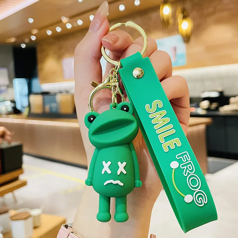 

Pluff Funny Cartoon Frog Plush Keychains Rings Key Holder Porte Clef Pendant Soft Stuffed Animal TOY Kids From 0 To 3 Years Old